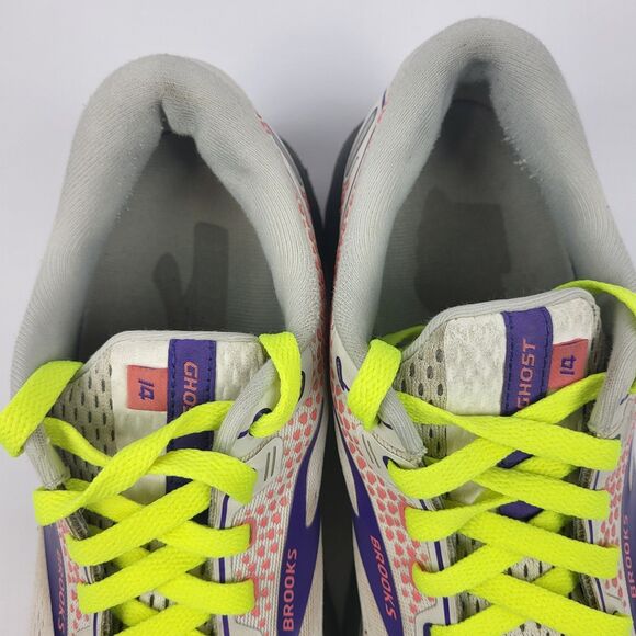 Brooks Ghost 14 Women's Running Shoes White Pink Purple Size 10 M - Picture 11 of 16